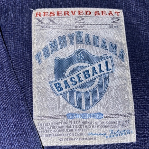 NWT New York Mets Shirt Medium Tommy Bahama Button Down Silk Embroidered‎ Blue - Picture 6 of 10